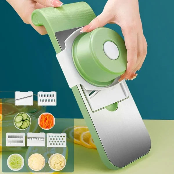 5 In 1 Stainless Steel Multifunctional Vegetable Slicer Cutter